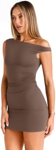 Trendy Queen Womens Mini Summer Dresses 2025 Going Out Off The Shoulder Bodycon Sexy Party Club Spring Fashion Outfits