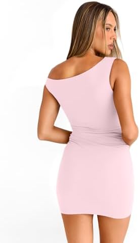 Trendy Queen Womens Mini Summer Dresses 2025 Going Out Off The Shoulder Bodycon Sexy Party Club Spring Fashion Outfits