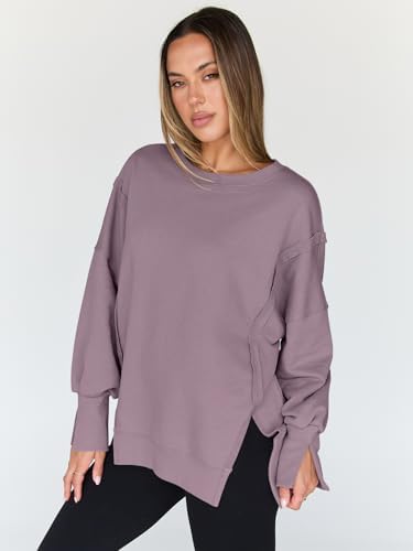 Trendy Queen Womens Oversized Sweatshirts Hoodies Crewneck Shirts Fall Outfits Teen Girls Y2k Winter Clothes