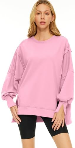 Trendy Queen Womens Oversized Sweatshirts Hoodies Crewneck Shirts Fall Outfits Teen Girls Y2k Winter Clothes