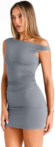 Trendy Queen Womens Mini Summer Dresses 2025 Going Out Off The Shoulder Bodycon Sexy Party Club Spring Fashion Outfits