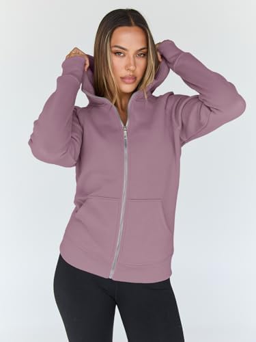 Trendy Queen Womens Zip Up Hoodies Fleece Jackets Oversized Sweatshirts Fall Fashion Outfits Sweaters Winter Clothes