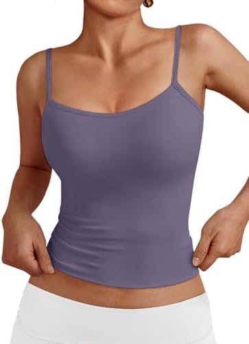 Trendy Queen Womens Adjustable Camisole Sleeveless Square Neck Spaghetti Strap Tank Tops Basic Shirt