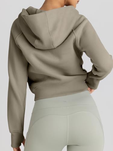 Trendy Queen Womens Zip Up Hoodies Jackets Cropped Sweatshirts Fleece Fall Outfits Casual Comfy Y2k Tops Winter Clothes 2025