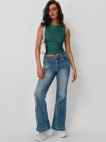 Trendy Queen Women Going Out Summer Tank Tops Spring Casual Basic Cute 2025 Sleeveless Shirt Vacation Fashion Outfit Clothes