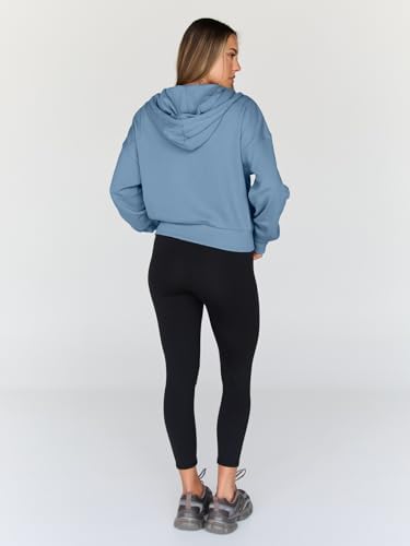 Trendy Queen Hoodies for Women Full Zip Up Cropped Sweatshirts Jackets Casual Comfy Gym Tops Fall Outfits Winter Clothes 2025