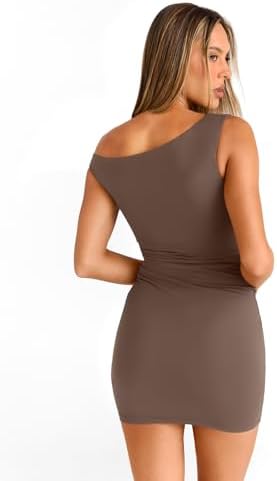 Trendy Queen Womens Mini Summer Dresses 2025 Going Out Off The Shoulder Bodycon Sexy Party Club Spring Fashion Outfits