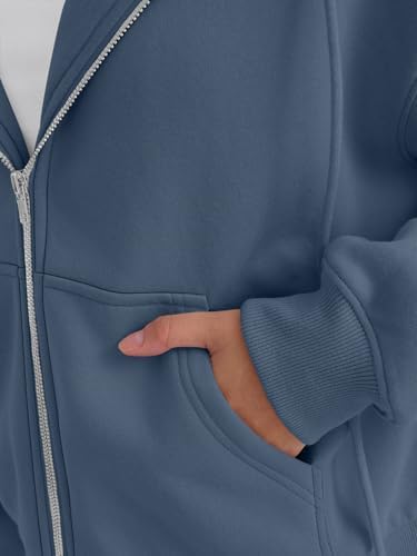 Trendy Queen Zip Up Hoodies For Women Cropped Sweatshirts Fall Fashion Outfits 2025 Y2k Fleece Teen Girls Clothes