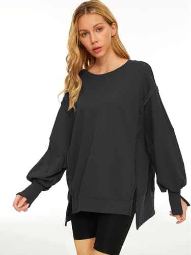 Trendy Queen Womens Oversized Sweatshirts Hoodies Crewneck Shirts Fall Outfits Teen Girls Y2k Winter Clothes