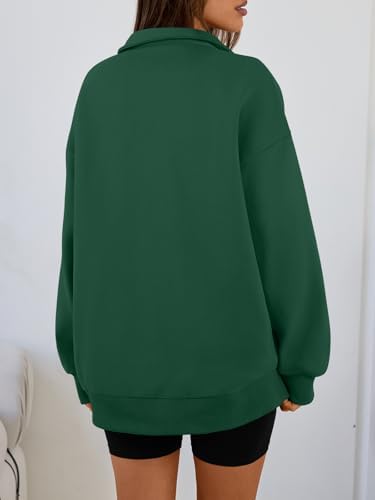 Trendy Queen Womens Oversized Sweatshirts Fall Sweaters Fashion Hoodies Half Zip Pullover Long Sleeve Shirts Clothes