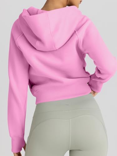 Trendy Queen Womens Zip Up Hoodies Jackets Cropped Sweatshirts Fleece Fall Outfits Casual Comfy Y2k Tops Winter Clothes 2025