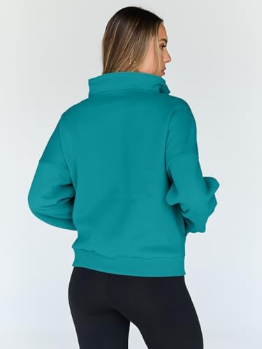 Trendy Queen Womens Sweatshirts Quarter Half Zip Pullover Oversized Hoodies Fall Fashion 2025 Winter Fleece Jackets Sweaters