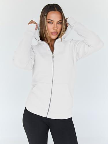 Trendy Queen Womens Zip Up Hoodies Fleece Jackets Oversized Sweatshirts Fall Fashion Outfits Sweaters Winter Clothes