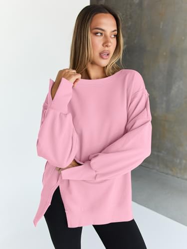 Trendy Queen Womens Oversized Sweatshirts Hoodies Crewneck Shirts Fall Outfits Teen Girls Y2k Winter Clothes