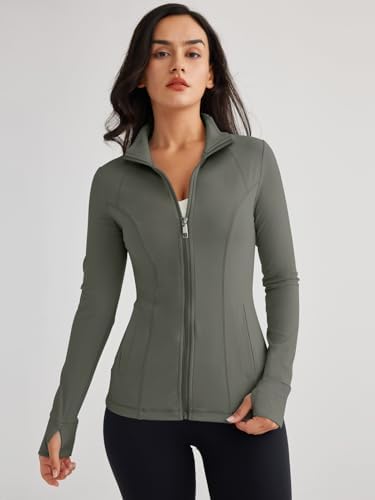 Trendy Queen Womens Lightweight Zip Up Jackets 2025 Athletic Hoodies Fall Gym Shirts Running Workout Clothes with Pocket