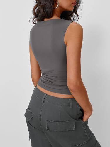 Trendy Queen Women Going Out Summer Tank Tops Spring Casual Basic Cute 2025 Sleeveless Shirt Vacation Fashion Outfit Clothes