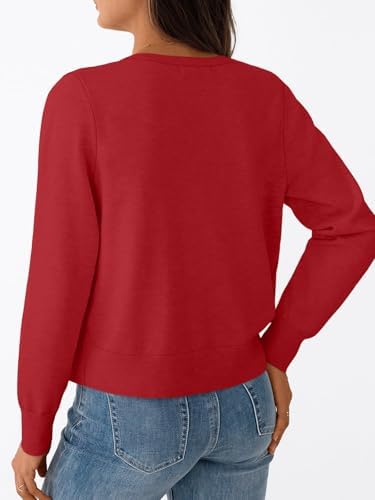 Trendy Queen Womens Cardigan Sweaters Lightweight Crew Neck Outfits Fall Fashion 2025 Clothing