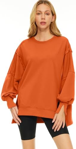 Trendy Queen Womens Oversized Sweatshirts Hoodies Crewneck Shirts Fall Outfits Teen Girls Y2k Winter Clothes