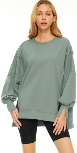 Trendy Queen Womens Oversized Sweatshirts Hoodies Crewneck Shirts Fall Outfits Teen Girls Y2k Winter Clothes