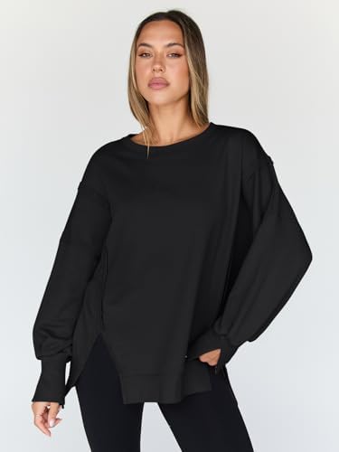 Trendy Queen Womens Oversized Sweatshirts Hoodies Crewneck Shirts Fall Outfits Teen Girls Y2k Winter Clothes