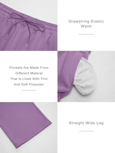 Trendy Queen Womens Wide Leg Fleece Lined Sweatpants Winter Baggy Lounge Travel Pants Fashion Outfits 2025 Joggers Clothes