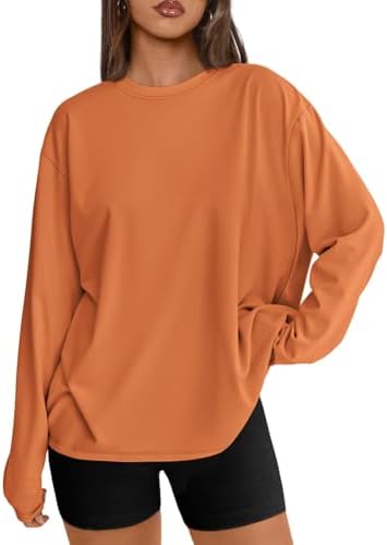 Trendy Queen Womens Oversized Long Sleeve T Shirts 2025 Basic Crewneck Tee Fall Tops Casual Workout Y2K Clothes