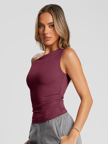 Trendy Queen Womens Summer Off The Shoulder Tops Going Out T Shirts Crop Tank Top Fashion Clothes Spring Outfits 2025