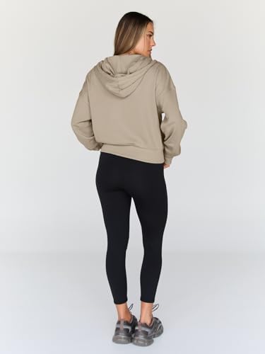 Trendy Queen Hoodies for Women Full Zip Up Cropped Sweatshirts Jackets Casual Comfy Gym Tops Fall Outfits Winter Clothes 2025