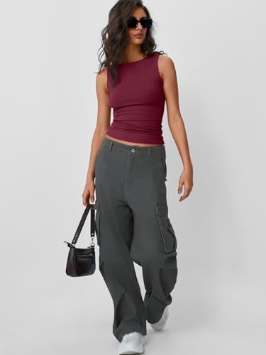 Trendy Queen Women Going Out Summer Tank Tops Spring Casual Basic Cute 2025 Sleeveless Shirt Vacation Fashion Outfit Clothes