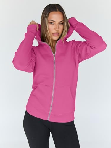 Trendy Queen Womens Zip Up Hoodies Fleece Jackets Oversized Sweatshirts Fall Fashion Outfits Sweaters Winter Clothes