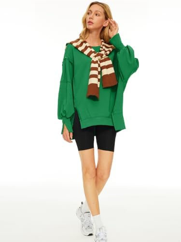 Trendy Queen Womens Oversized Sweatshirts Hoodies Crewneck Shirts Fall Outfits Teen Girls Y2k Winter Clothes