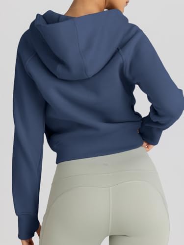 Trendy Queen Womens Zip Up Hoodies Jackets Cropped Sweatshirts Fleece Fall Outfits Casual Comfy Y2k Tops Winter Clothes 2025