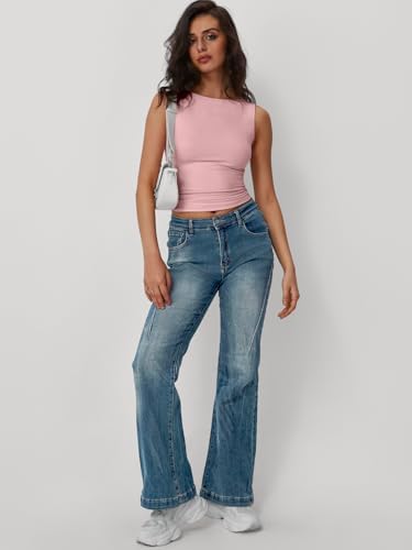 Trendy Queen Women Going Out Summer Tank Tops Spring Casual Basic Cute 2025 Sleeveless Shirt Vacation Fashion Outfit Clothes