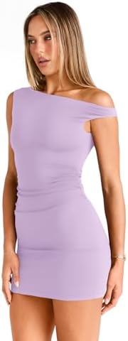 Trendy Queen Womens Mini Summer Dresses 2025 Going Out Off The Shoulder Bodycon Sexy Party Club Spring Fashion Outfits