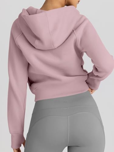 Trendy Queen Womens Zip Up Hoodies Jackets Cropped Sweatshirts Fleece Fall Outfits Casual Comfy Y2k Tops Winter Clothes 2025