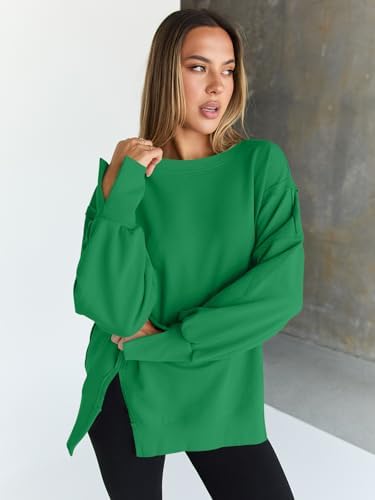 Trendy Queen Womens Oversized Sweatshirts Hoodies Crewneck Shirts Fall Outfits Teen Girls Y2k Winter Clothes