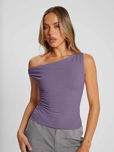 Trendy Queen Womens Summer Off The Shoulder Tops Going Out T Shirts Crop Tank Top Fashion Clothes Spring Outfits 2025