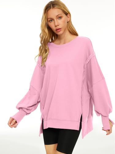 Trendy Queen Womens Oversized Sweatshirts Hoodies Crewneck Shirts Fall Outfits Teen Girls Y2k Winter Clothes