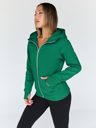 Trendy Queen Womens Zip Up Hoodies Fleece Jackets Oversized Sweatshirts Fall Fashion Outfits Sweaters Winter Clothes