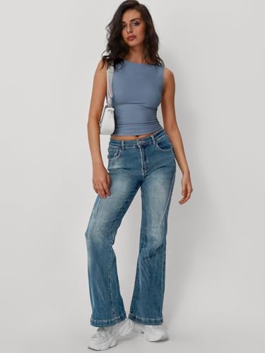 Trendy Queen Women Going Out Summer Tank Tops Spring Casual Basic Cute 2025 Sleeveless Shirt Vacation Fashion Outfit Clothes