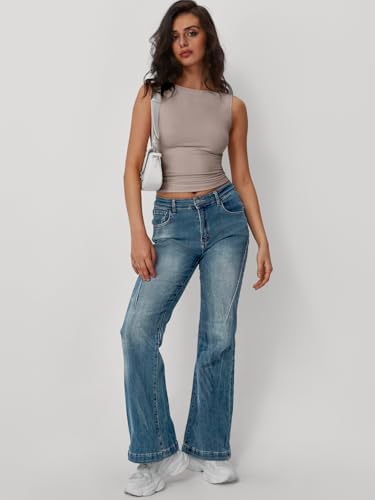 Trendy Queen Women Going Out Summer Tank Tops Spring Casual Basic Cute 2025 Sleeveless Shirt Vacation Fashion Outfit Clothes