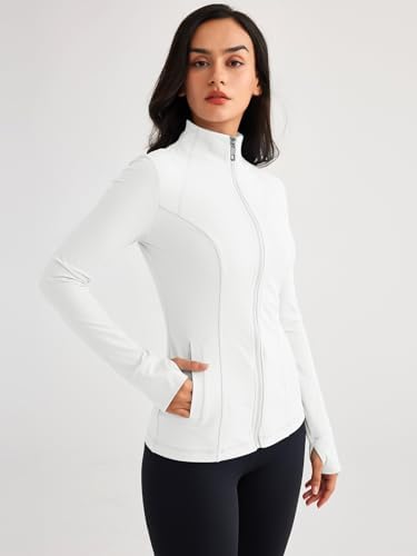 Trendy Queen Womens Lightweight Zip Up Jackets 2025 Athletic Hoodies Fall Gym Shirts Running Workout Clothes with Pocket