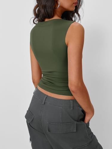 Trendy Queen Women Going Out Summer Tank Tops Spring Casual Basic Cute 2025 Sleeveless Shirt Vacation Fashion Outfit Clothes