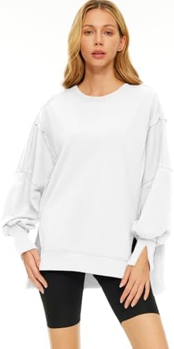 Trendy Queen Womens Oversized Sweatshirts Hoodies Crewneck Shirts Fall Outfits Teen Girls Y2k Winter Clothes