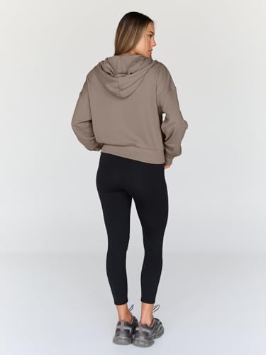 Trendy Queen Hoodies for Women Full Zip Up Cropped Sweatshirts Jackets Casual Comfy Gym Tops Fall Outfits Winter Clothes 2025