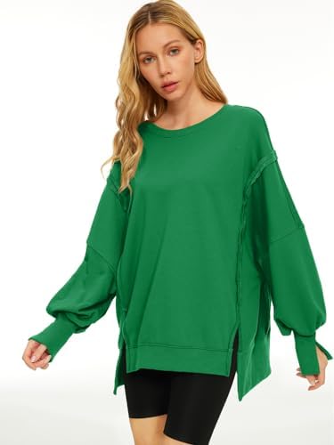 Trendy Queen Womens Oversized Sweatshirts Hoodies Crewneck Shirts Fall Outfits Teen Girls Y2k Winter Clothes