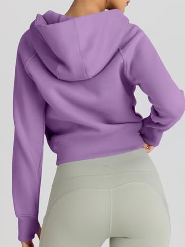 Trendy Queen Womens Zip Up Hoodies Jackets Cropped Sweatshirts Fleece Fall Outfits Casual Comfy Y2k Tops Winter Clothes 2025