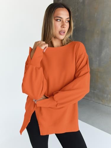 Trendy Queen Womens Oversized Sweatshirts Hoodies Crewneck Shirts Fall Outfits Teen Girls Y2k Winter Clothes