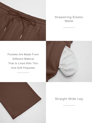 Trendy Queen Womens Wide Leg Fleece Lined Sweatpants Winter Baggy Lounge Travel Pants Fashion Outfits 2025 Joggers Clothes