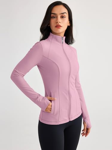 Trendy Queen Womens Lightweight Zip Up Jackets 2025 Athletic Hoodies Fall Gym Shirts Running Workout Clothes with Pocket